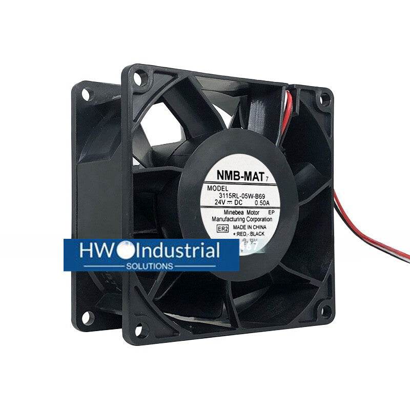 NMB 3-wire 3115RL-05W-B69 24V 0.50A 8CM 8038 Inverter Cooling Fan
