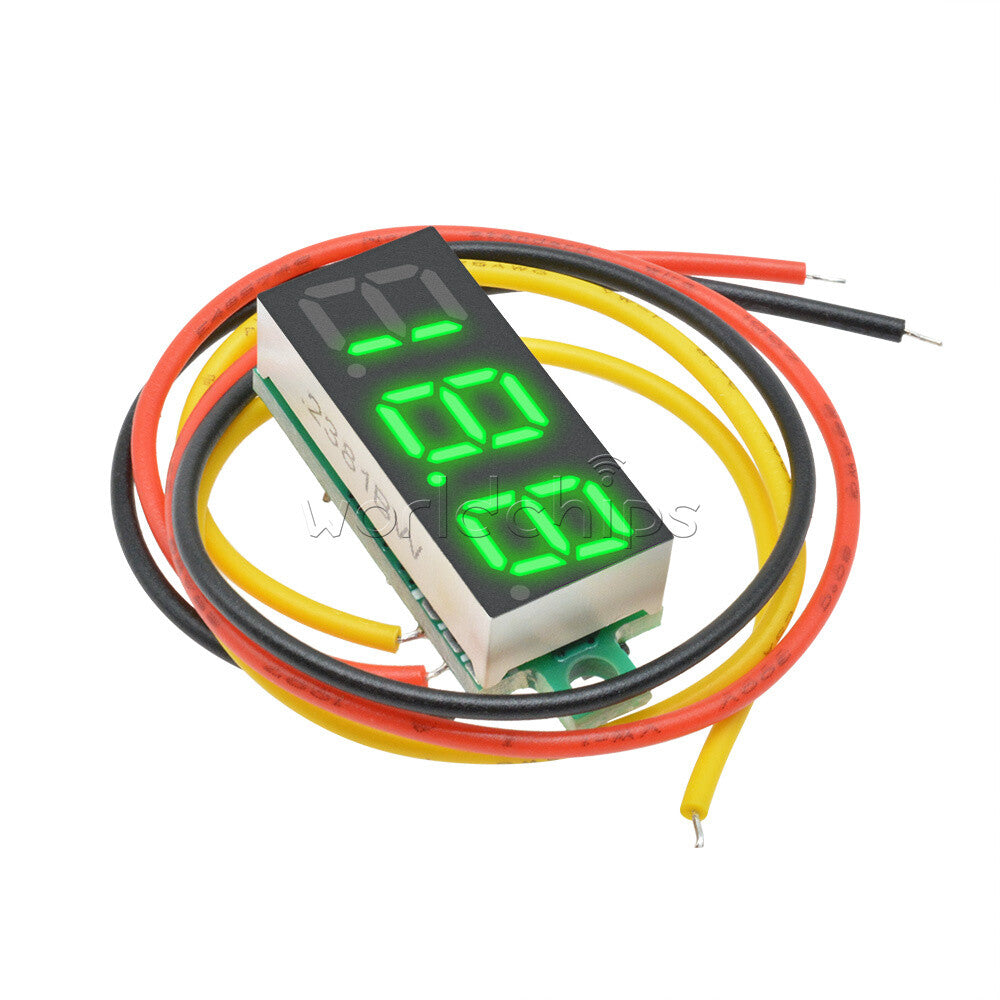 10x Mini DC 0-100V 0.28Inch 3-Digital Voltmeter LED Voltage Panel Meter 3 Wire
