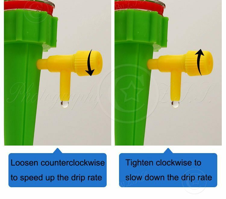 2x Automatic Adjustable Cola Bottle Drip Irrigation Flower Waterer When Vacation