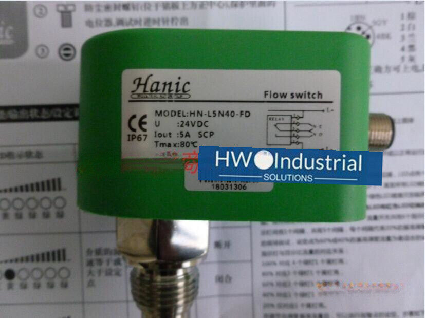 1PC Hanic HN-L5N40-FD Flow Switch 24V Expedited