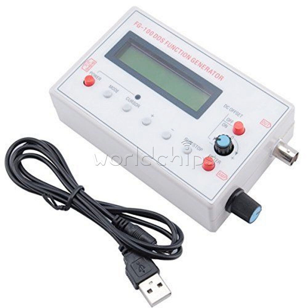 1-10x DDS Function Signal Generator Module 1HZ-500KHz Sine + Square Wave FG-100