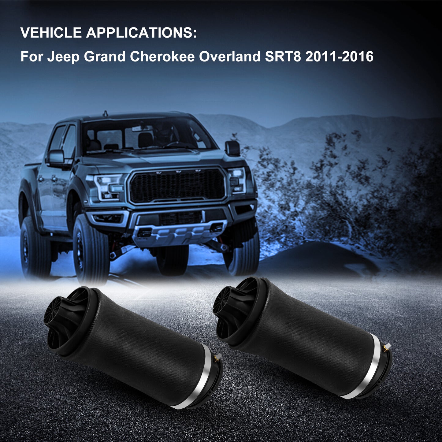 2X Rear Air Suspension Spring For Jeep Grand Cherokee Overland SRT8 2011-2016