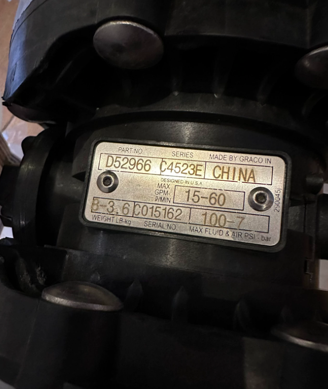 Graco Husky 515 Double Diaphragm Air Pump D52966   Free Shipping