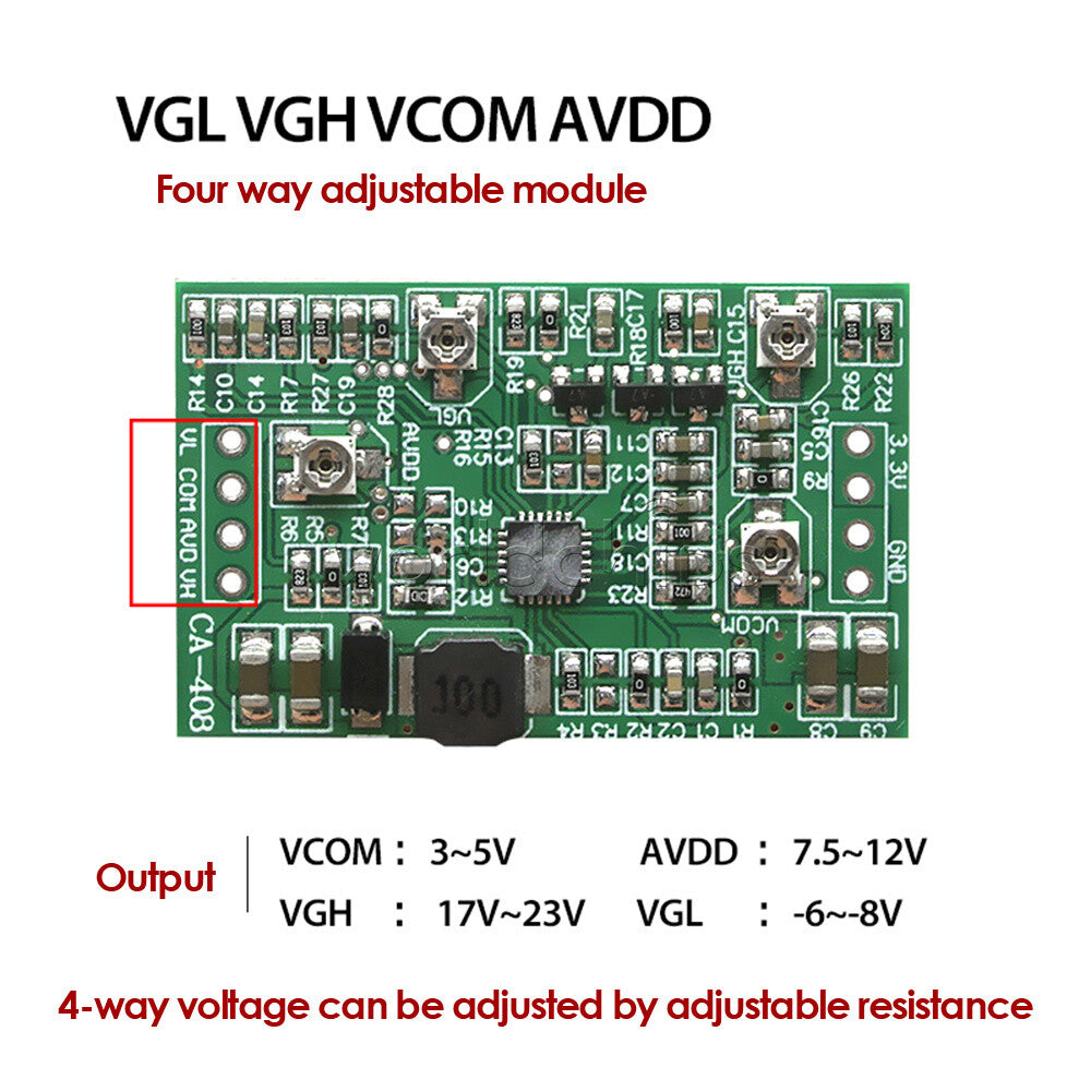 CA-408/CA-508 12v Boost Board module Four Channels Adjustable For Lcd Screen