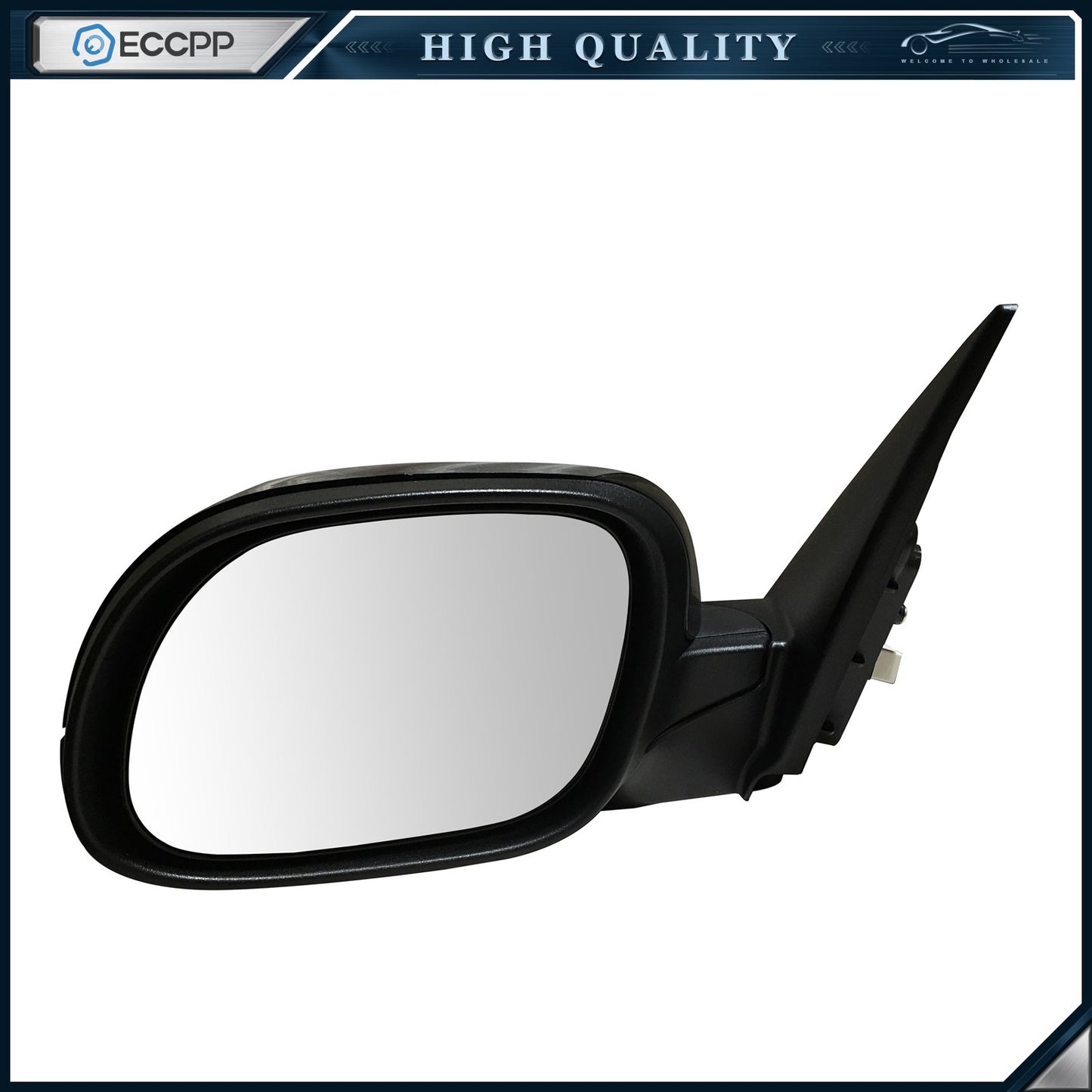 Driver Side Power Mirror For 2014-2022 Kia Soul Black Smooth