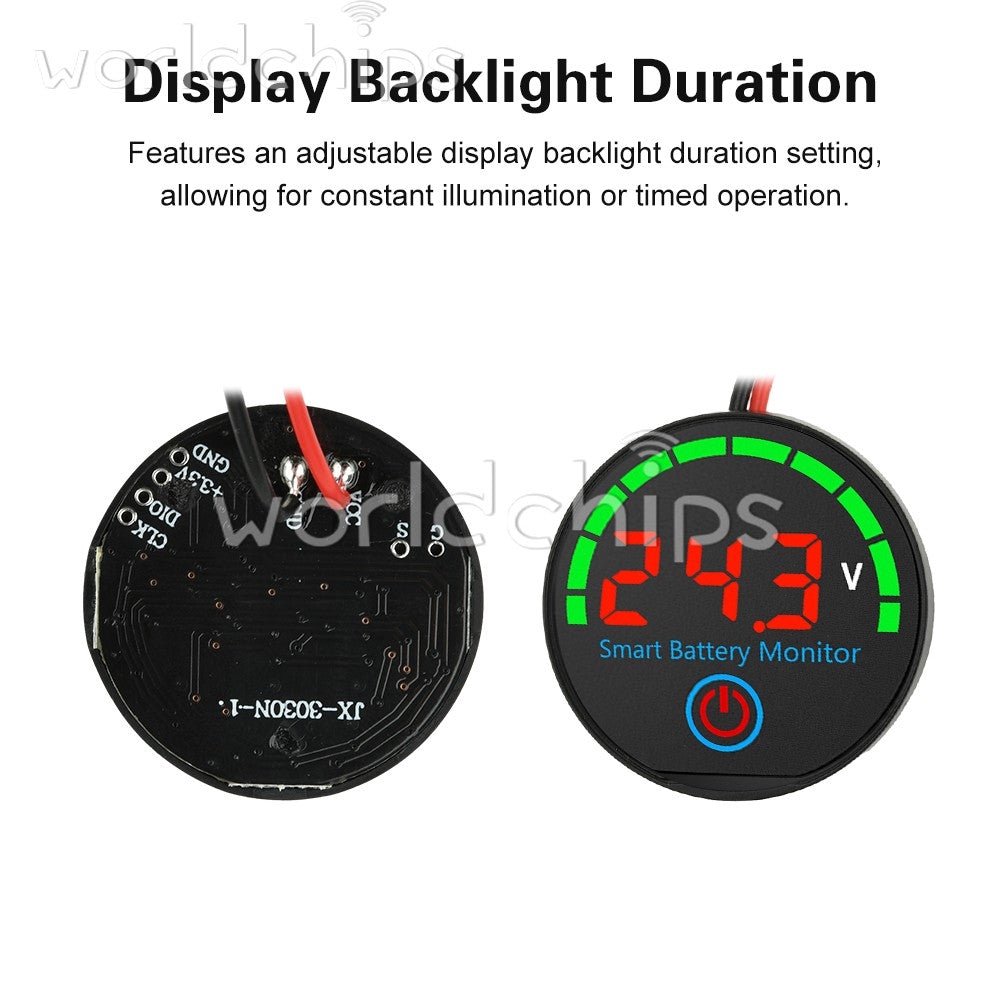 5* DC 7-55V Acid/Li-ion Battery Charge Monitor Battery Level Indicator Indicator