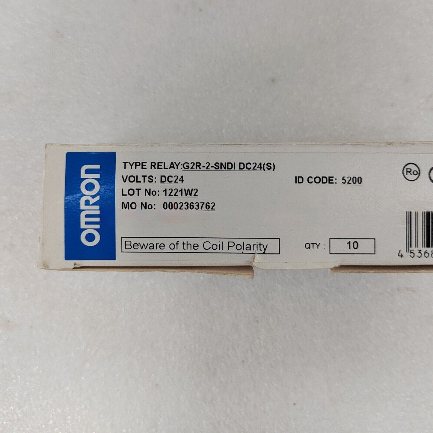 10pcs  Omron G2R-2-SNDI DC24(S) 24VDC Relay