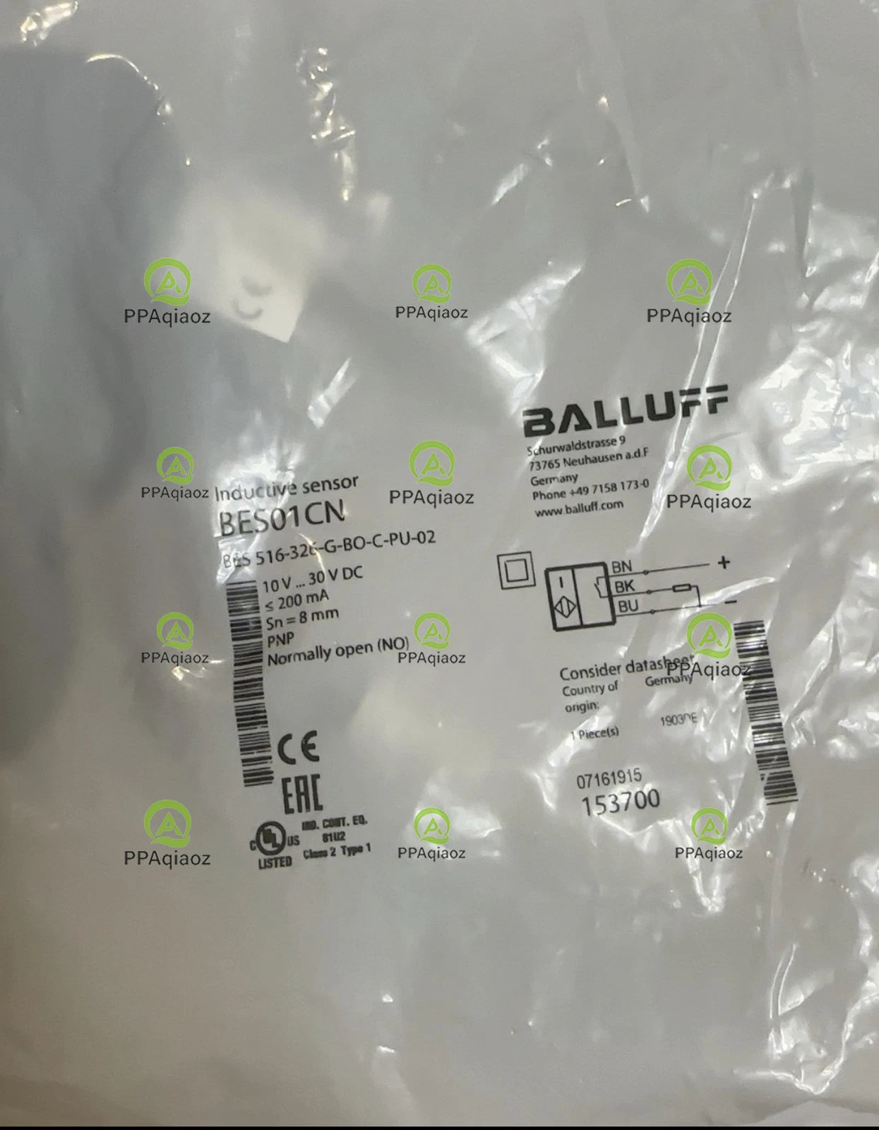 1Pcs  BALLUFF BES 516-326-G-BO-C-PU-02（BES01CN）sensor Fast delivery