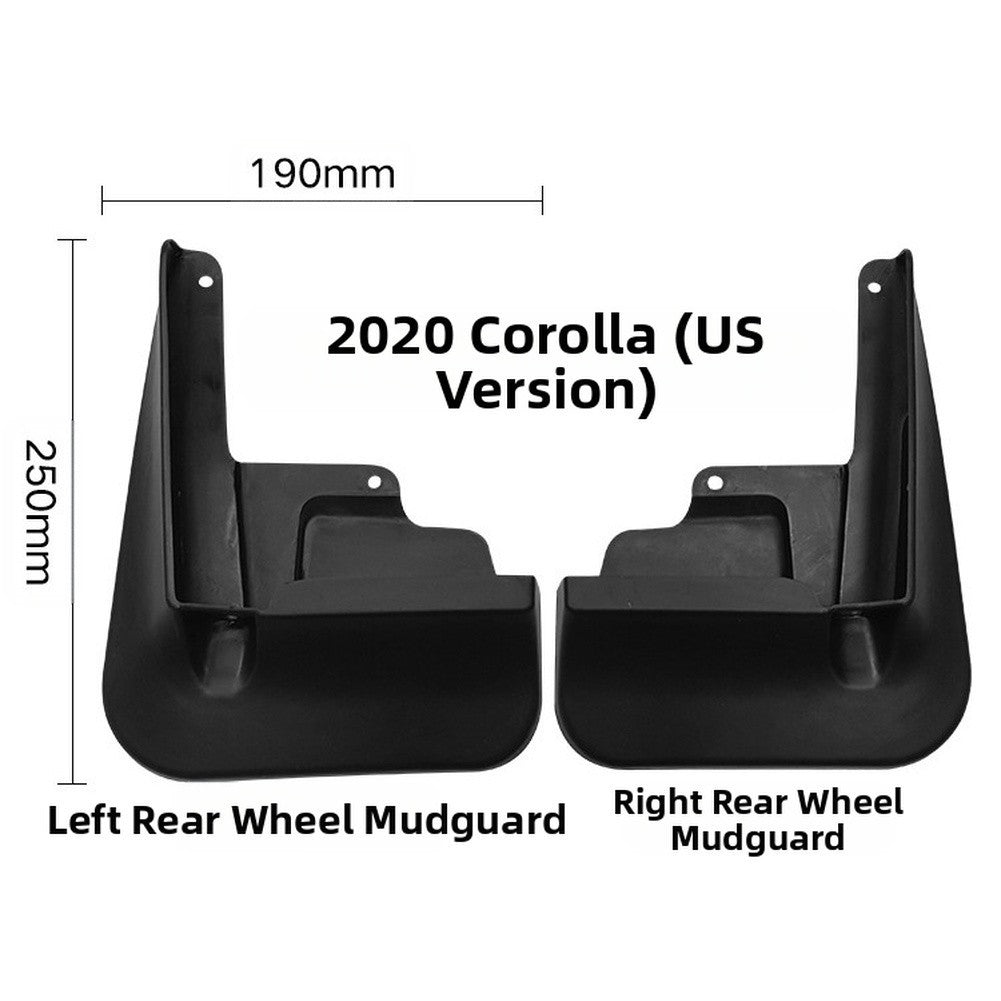 Automotive Mud Flaps Fender Set for For TOYOTA Corolla 2020 to 2025 4 Pieces