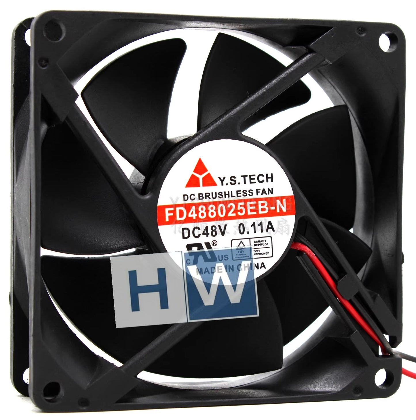1PC  Y. S.TECH  FD488025EB-N DC48V 0.11A 8CM 8025 Cooling Fan 2-wire