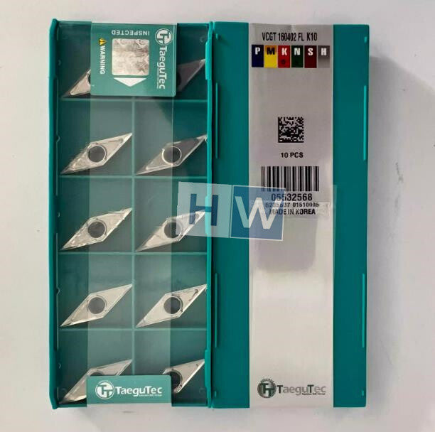 Box/10PCS Taegutec Diamond CNC Blade VCGT160402FL K10