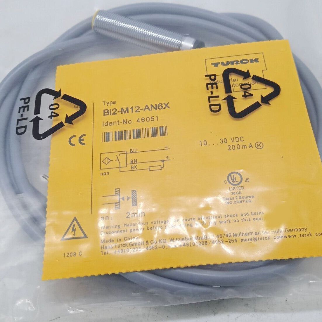 TURCK Bi2-EG08-AN6X Bi2-M12-AN6X Bi2-M12-AP6X Sensor Controls Switch Unit
