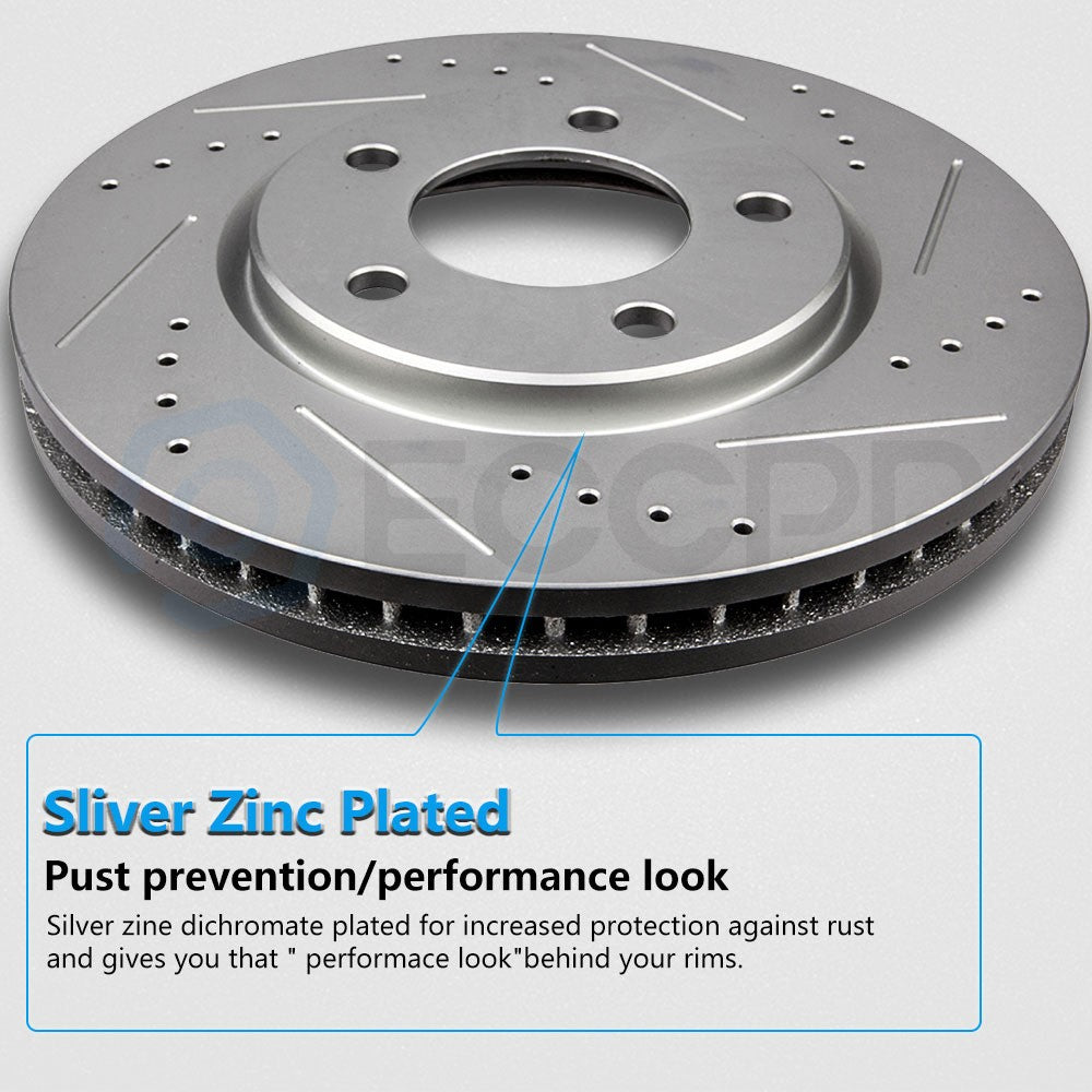 Front Brake Discs Rotors For 2004 2005 2006 2007 2009 2009 2010-2013 Mazda 3