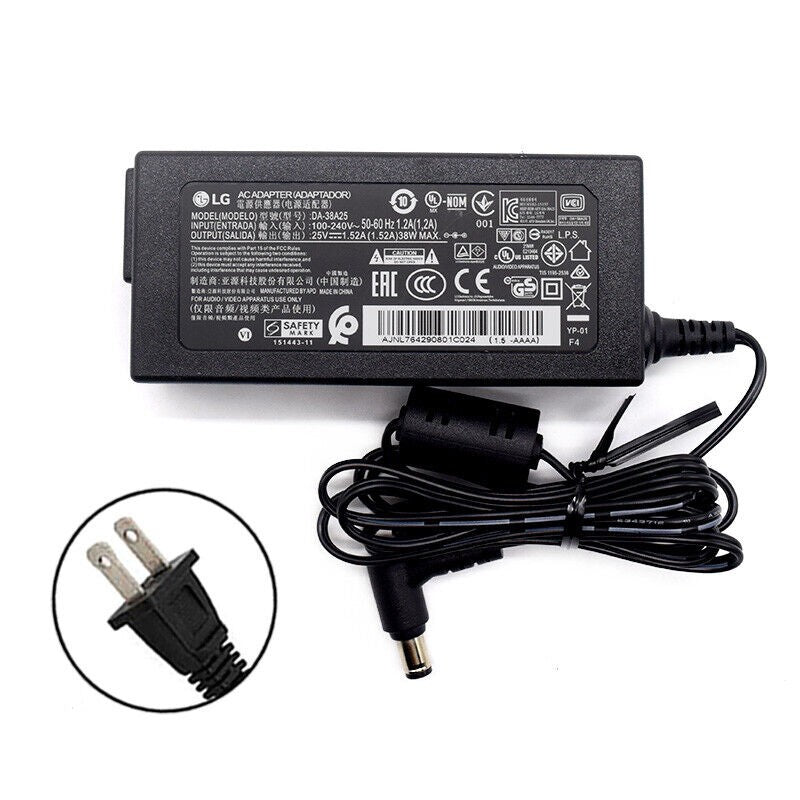 LG AC Adapter for LG DA-38A25 Wireless Sound Bar Power Supply Charger