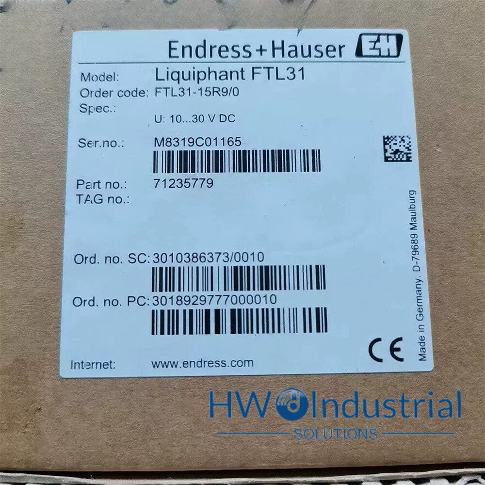 E+H Tuning Fork Liquid Level Sensor Switch FTL31-15R9/0 FTL31-AA4U3BAWSJ
