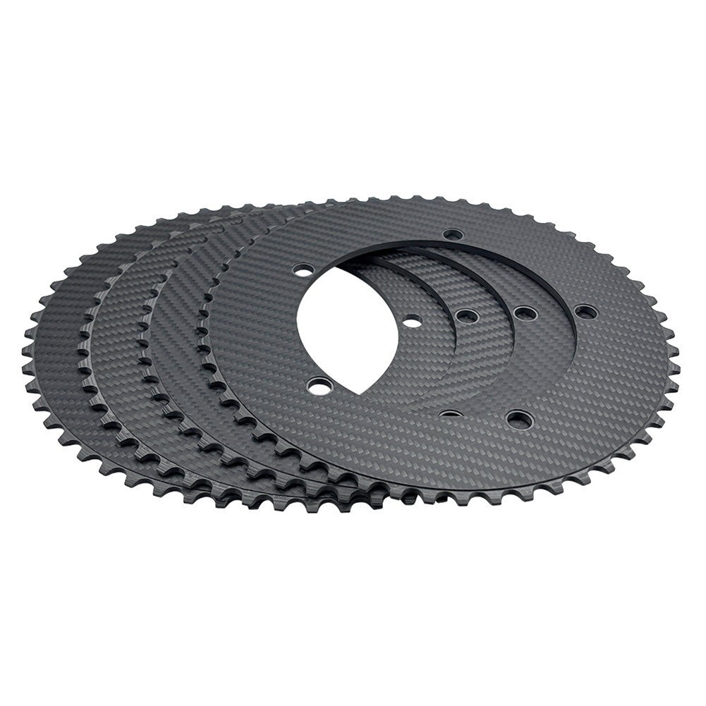 Carbon Fiber Chainring for Fixed Gear Track Bike BCD144 49T 53T 58T Options