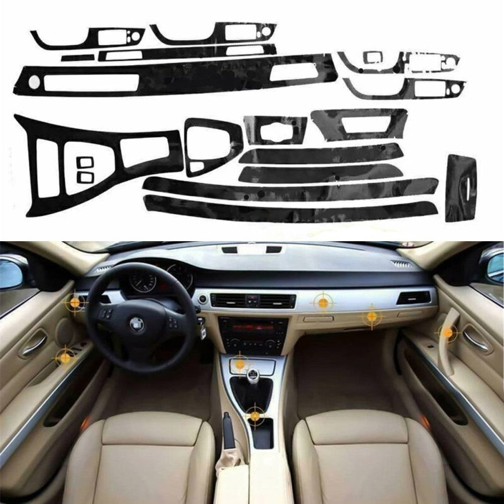 Wrap Trim Car Interior 1 Set Car Decoration Decal Stickers Gloss Black