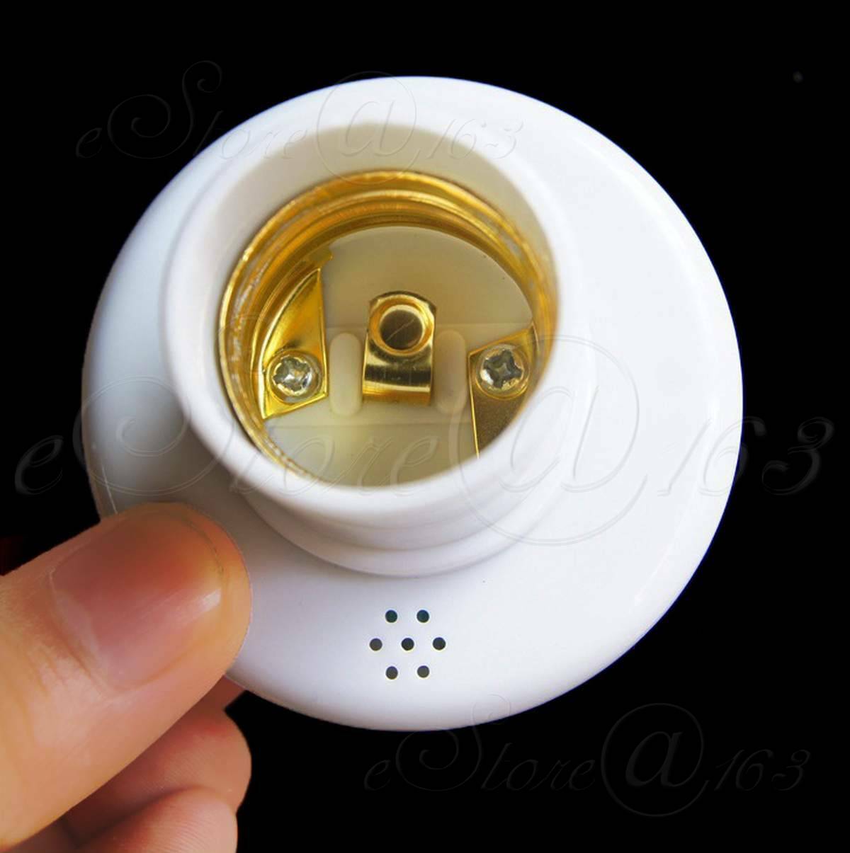 Wireless RF Remote Control E27 Screw Light Lamp Base 1 Controller With 2 Holder