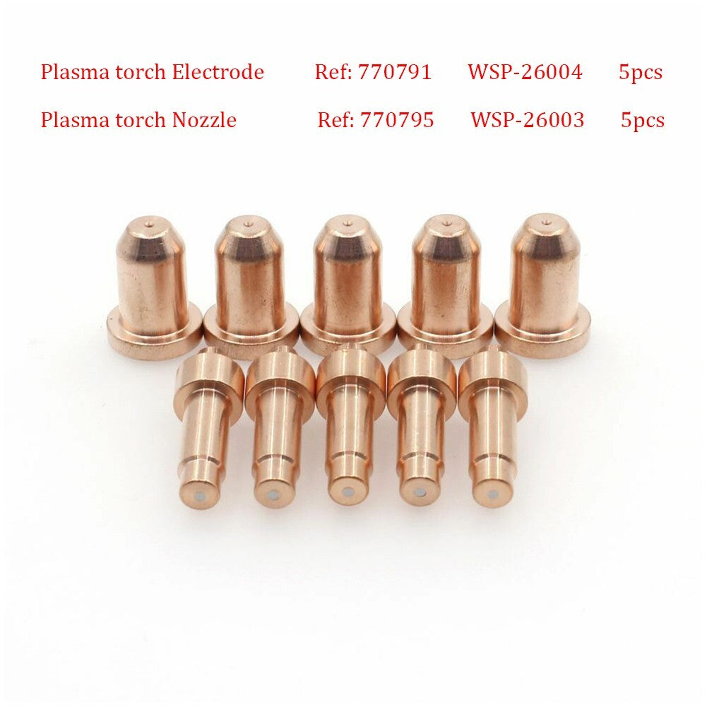 10pcs 770795,770791 Plasma Torch Tips Electrode Kit For Hobart AirForce 12ci