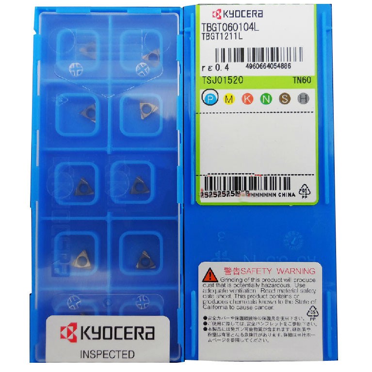 10pcs/box KYOCERA TBGT060104L TN60 TBGT1211L CARBIDE INSERTS