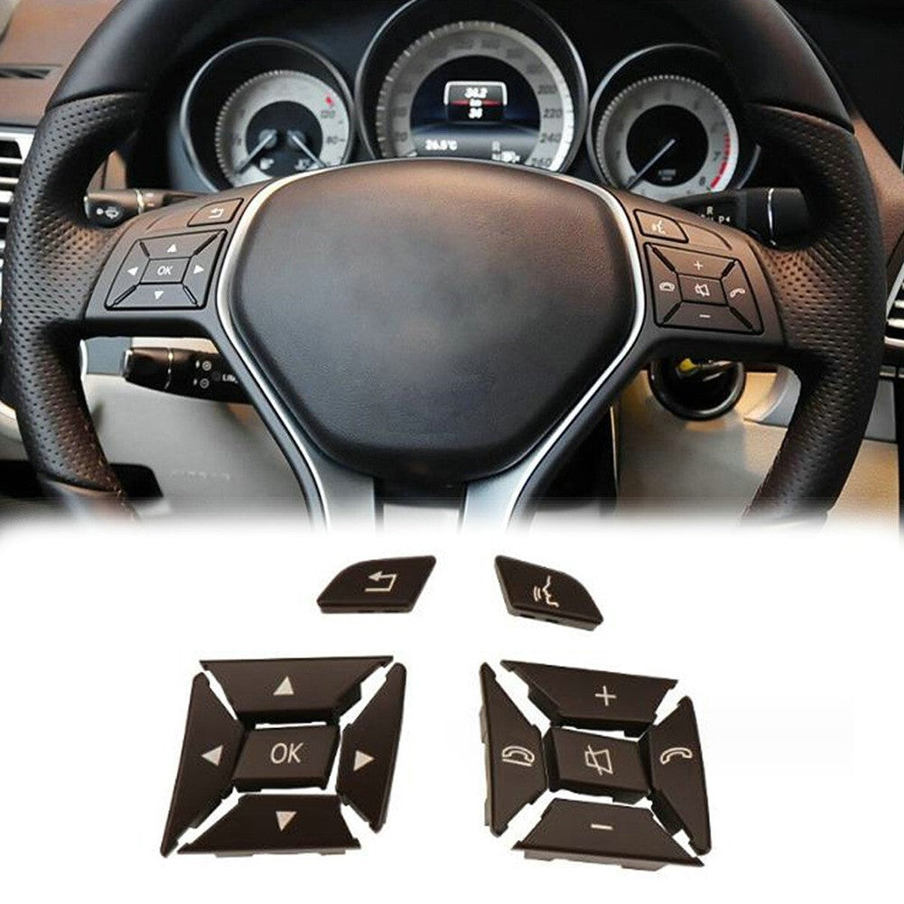 Brown Steering Wheel Switch Buttons For Mercedes W204 W212 C200 E260 E320 GLK260