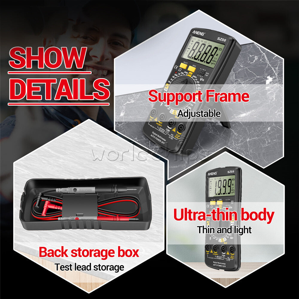 ANENG Digital Multimeter Professional Auto Voltmeter AC DC220V Resistance Tester