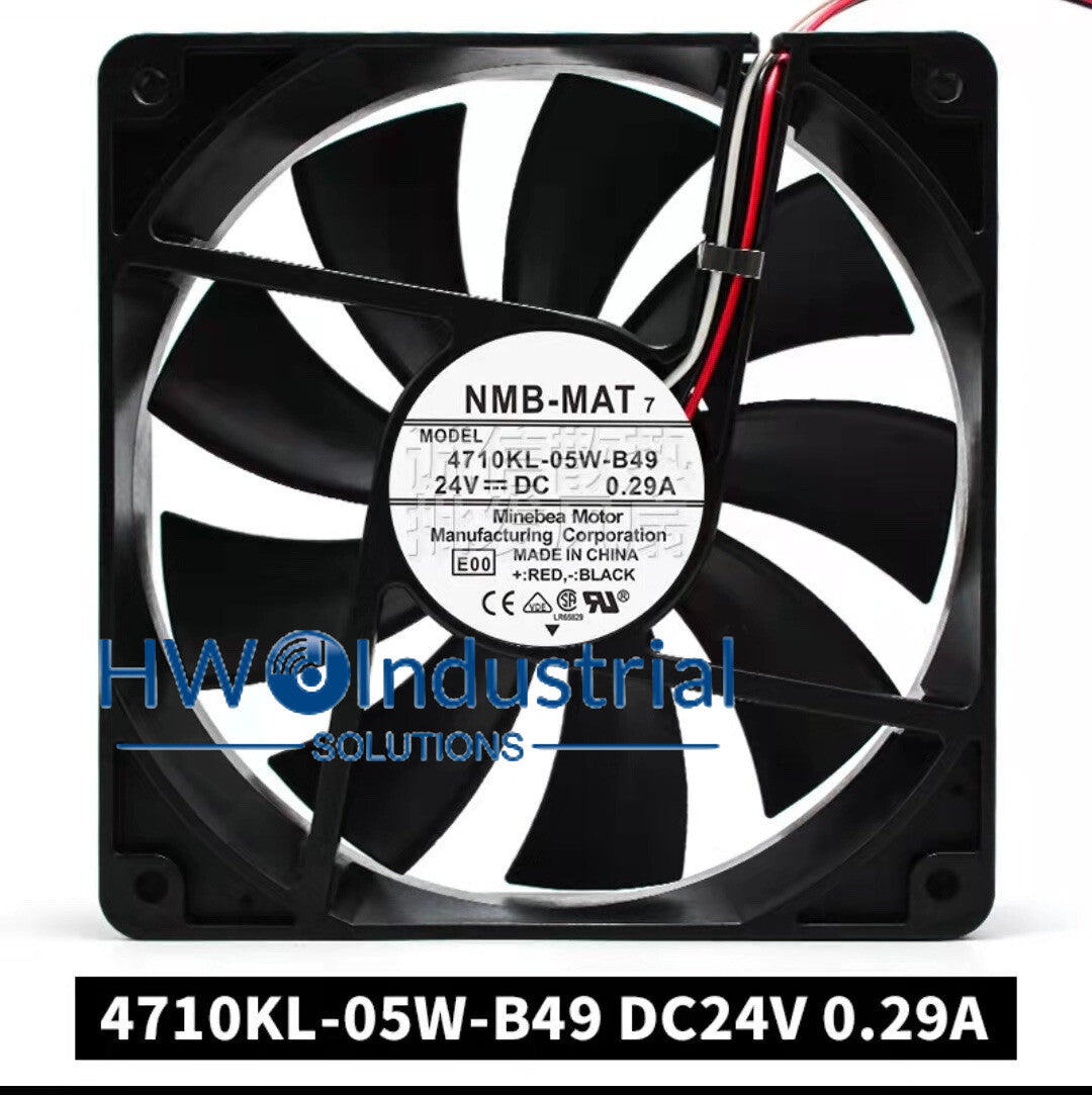 1PC NMB-MAT 4710KL-05W-B49 24V 0.29A Inverter Cooling Fan Size 12CM 120*25mm