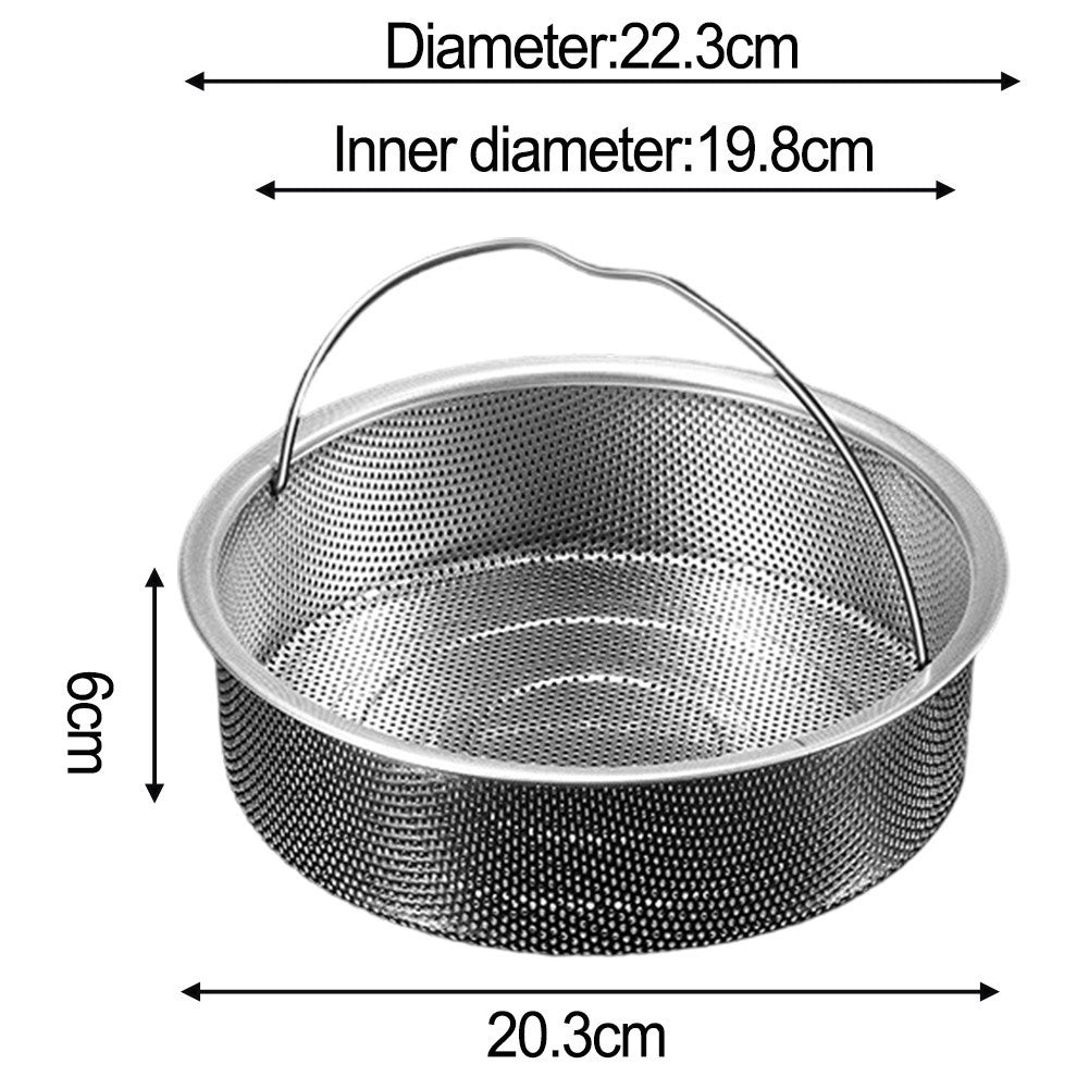 Stainless Steel Food Steamer Basket with Handle Designed for Even Cooking
