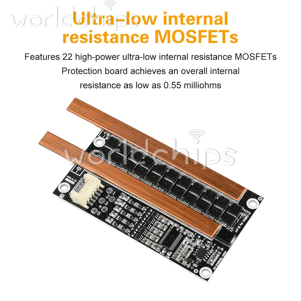 3S 4S 120A Continuous Current Same-Port Balanced Li-ion Battery Protection Board