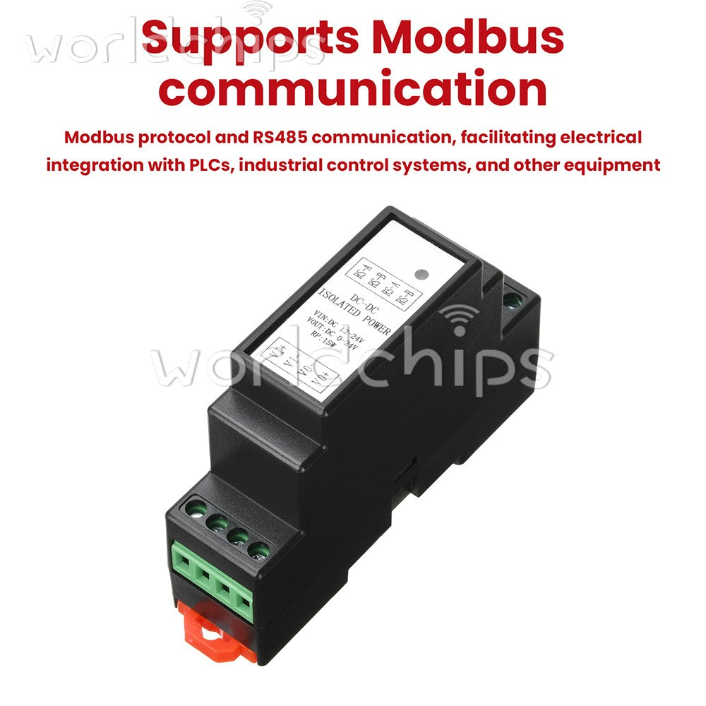DIN Rail DC-DC Isolated Adjustable Power Supply 12-24V to 0-24V Modbus RS485