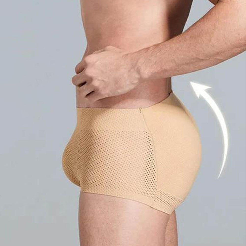 Butt Lifter Padded Boxer Briefs for Men Hip Enhancer Underwear Shapewear