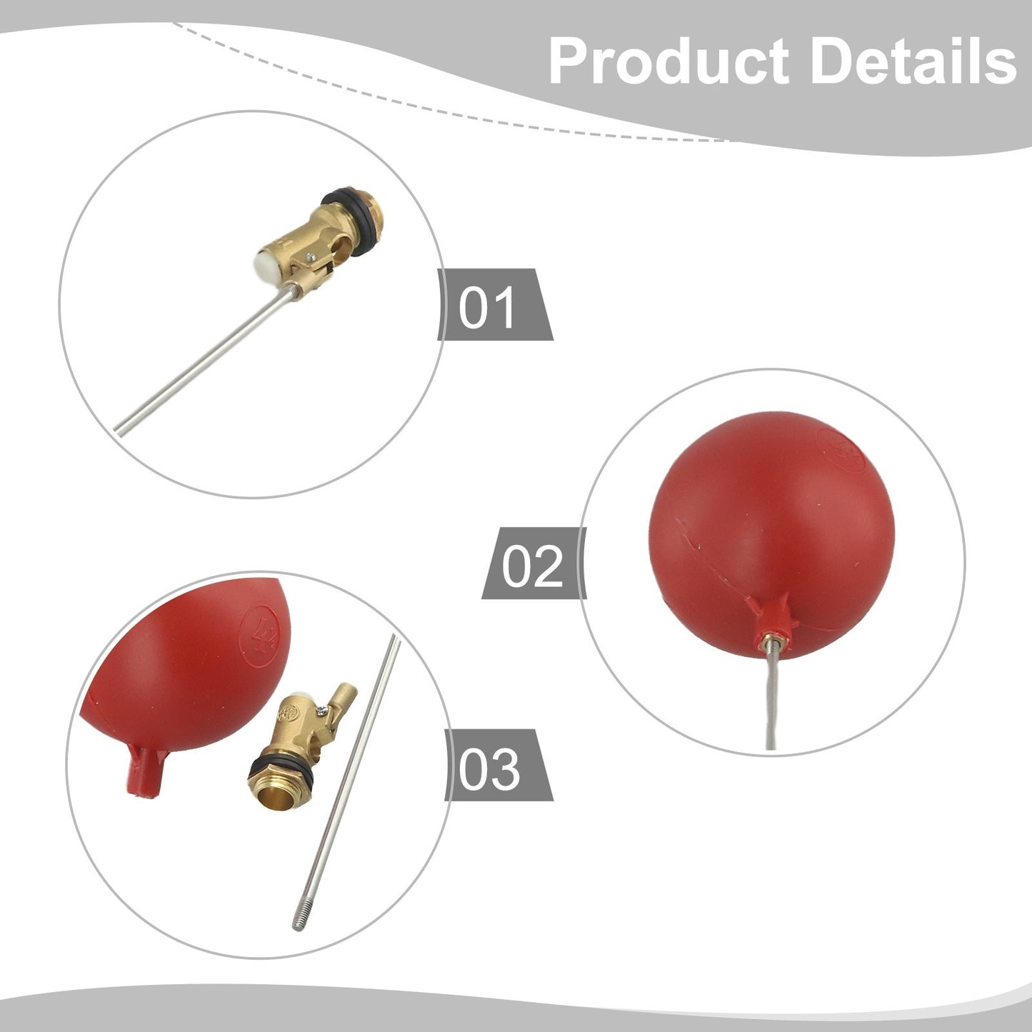 Sturdy For Water Tank Float Valve with Plastic Ball for For Water Control