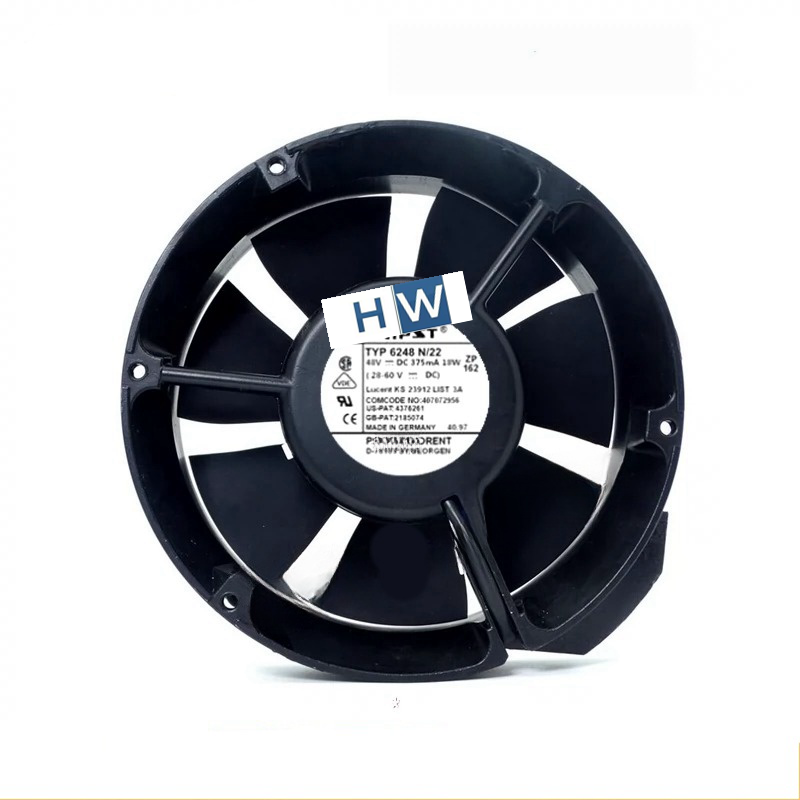 1/piece TYP 6248N/22 6248N/22 48V 375mA 18W 17cm Round Equipment Cooling Fan