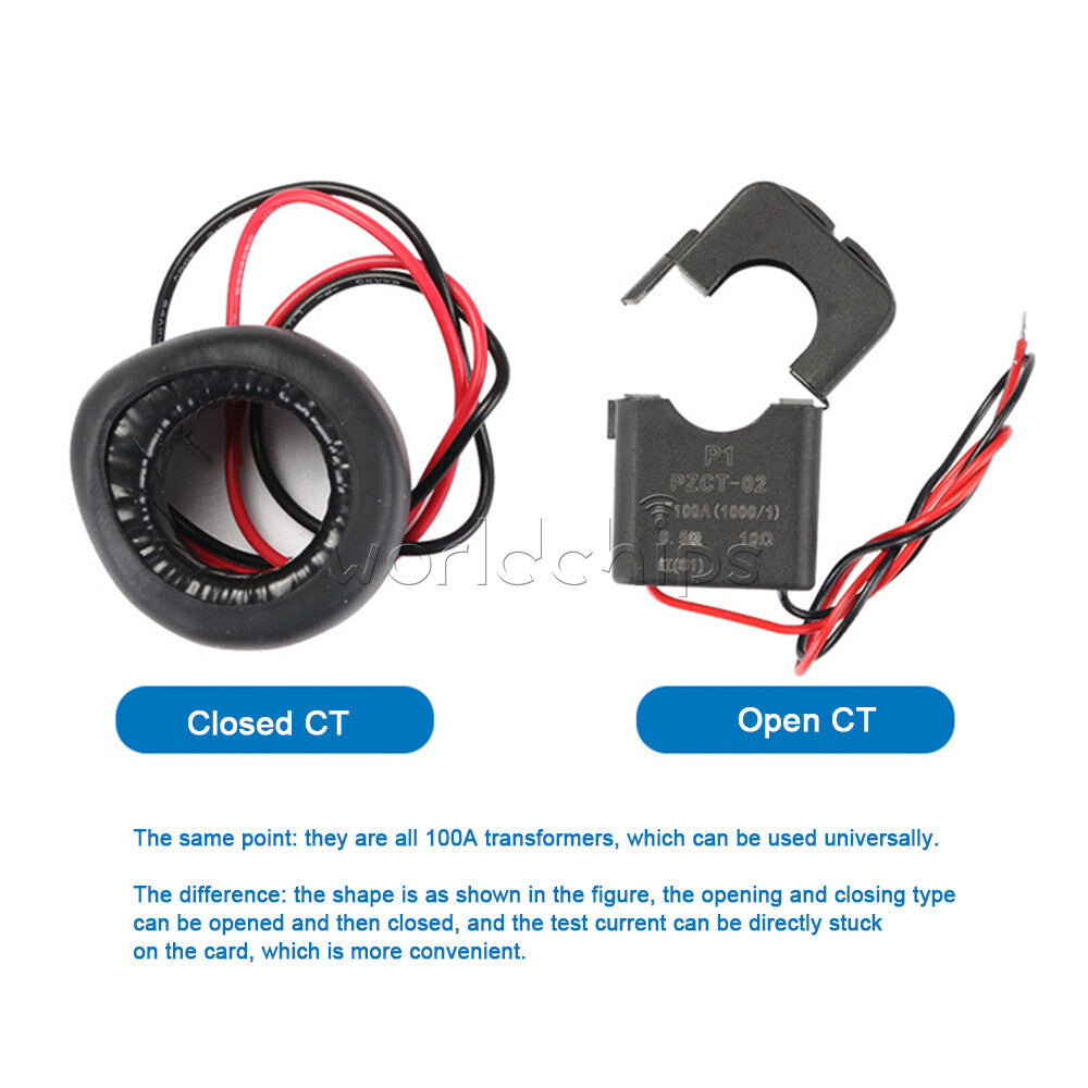 100A AC Multi-functional Voltage Current Test Module With Open Close CT