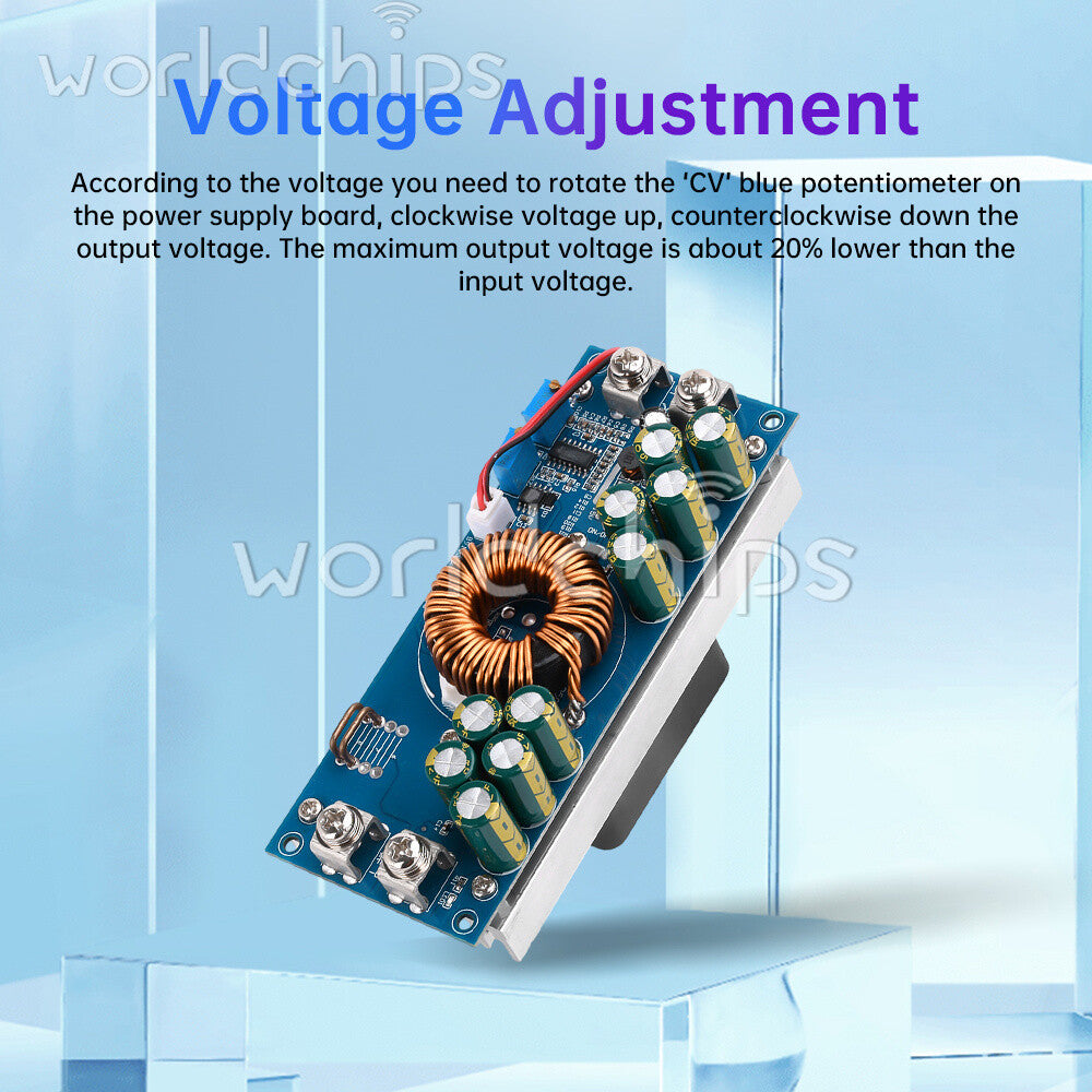 800W/1200W DC-DC Adjustable Buck Power Module DC15V-90V to DC2.5V-72V 28A/50A