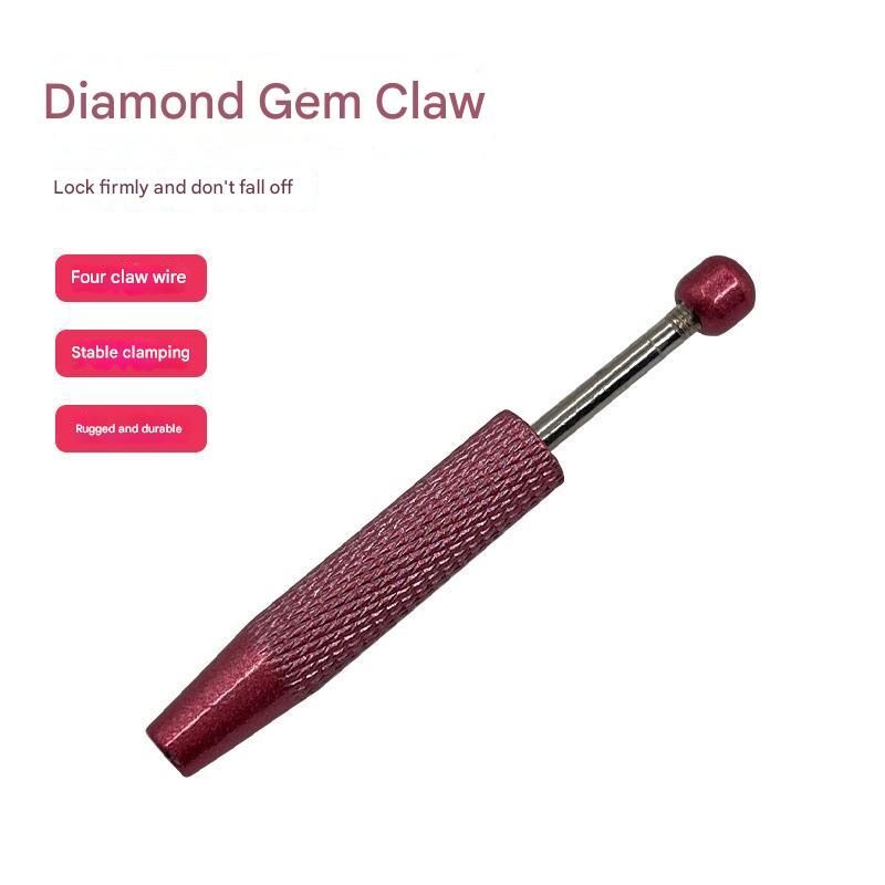 3x/Lot Jewelers Nail Artists Tweezers 4-Claw Clamp Gemstone Holding Tool