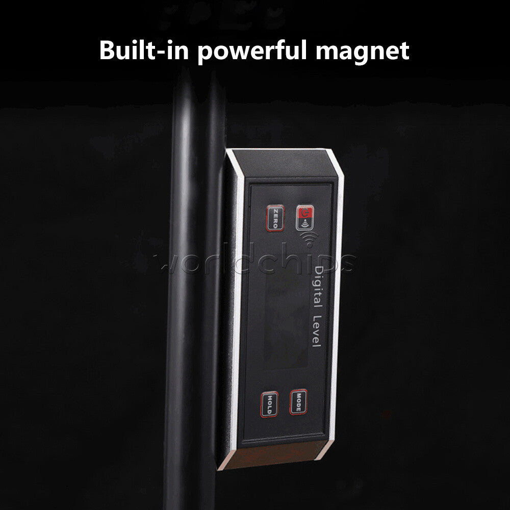 4*90°Magnetic Digital Inclinometer Level Box Protractor Angle Finder Bevel Gauge