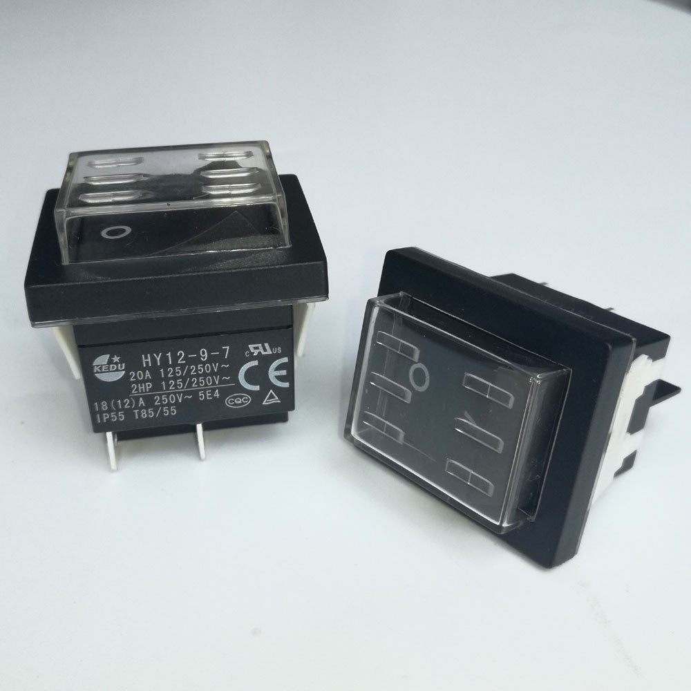For KEDU HY12-9-7 125V 4Pins Waterproof Rocker Pushbutton Switches
