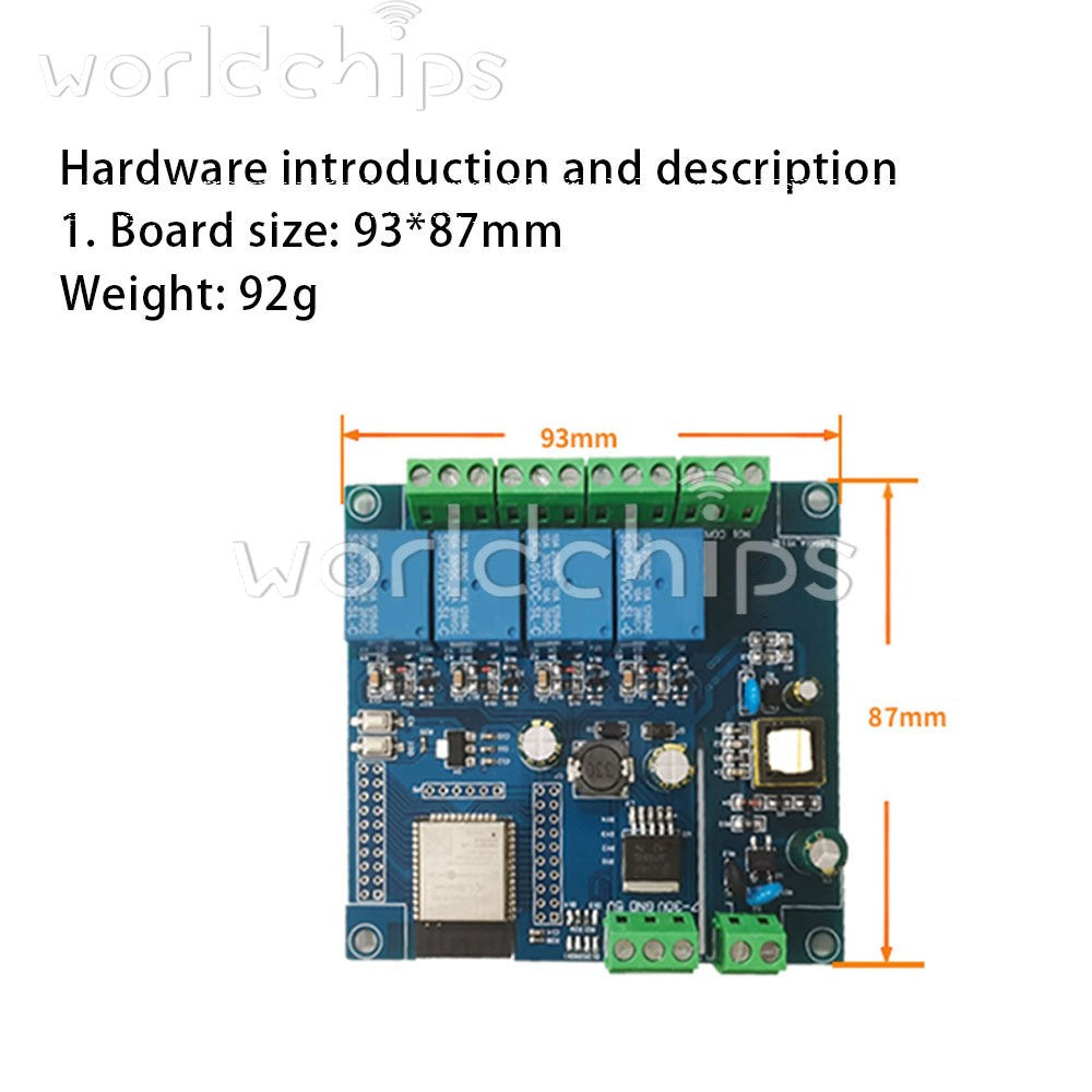 ESP32 WIFI Bluetooth 4-Channel Relay Module ESP32-WROOM Development Board