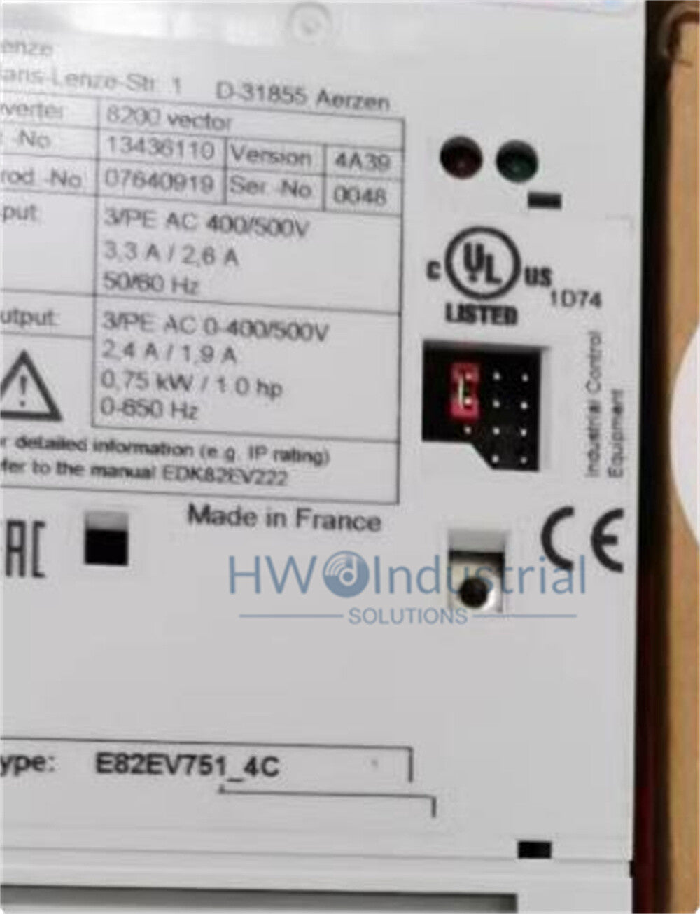 1/Piece LENZE Inverter E82EV751K4C E82EV751-4C E82EV751_4C Frequency Converter