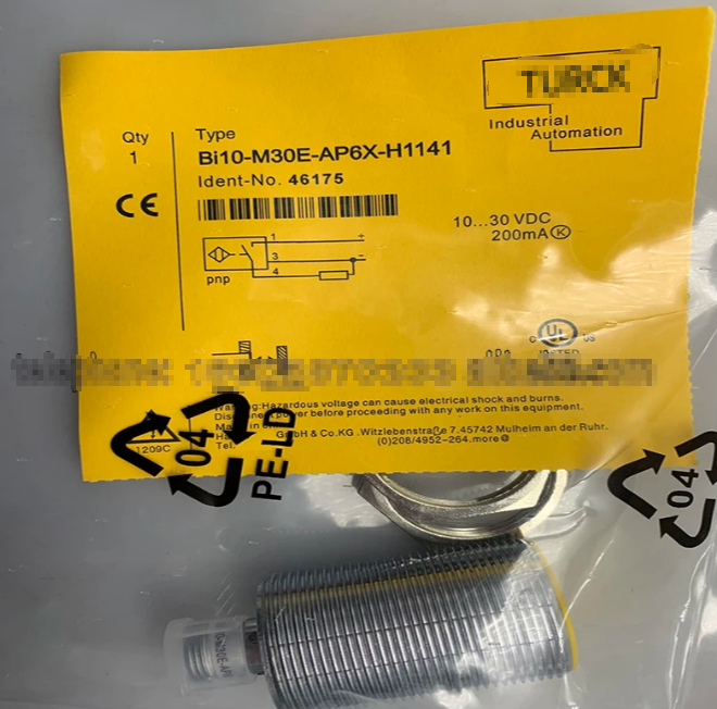 For TURCK BI10-M30E-AP6X-H1141 4617511 Inductive sensor PNP #