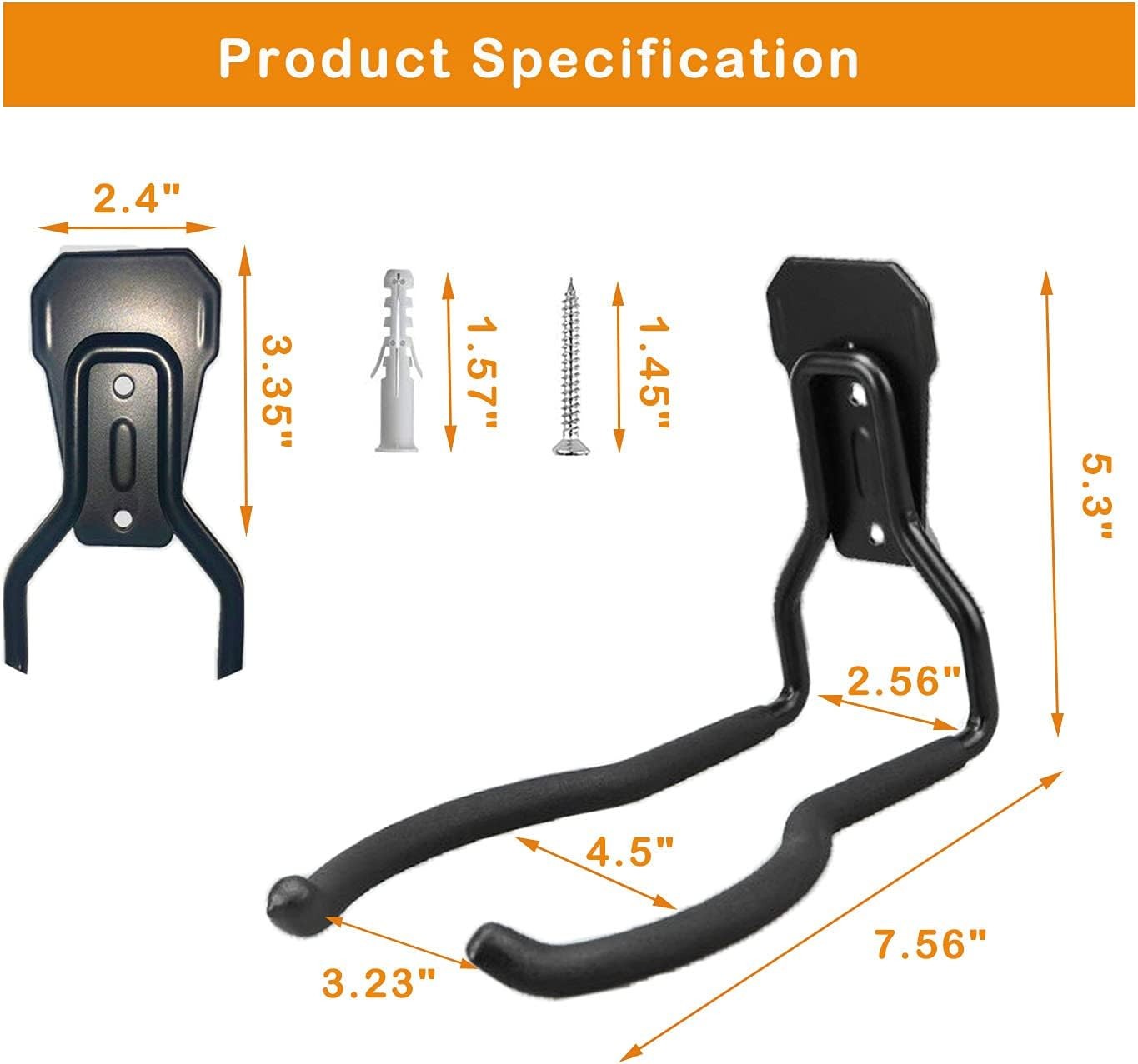 Garden Power Tool Hanger, Garage Wall Hooks, Weedeater Rack, String Trimmer Hang