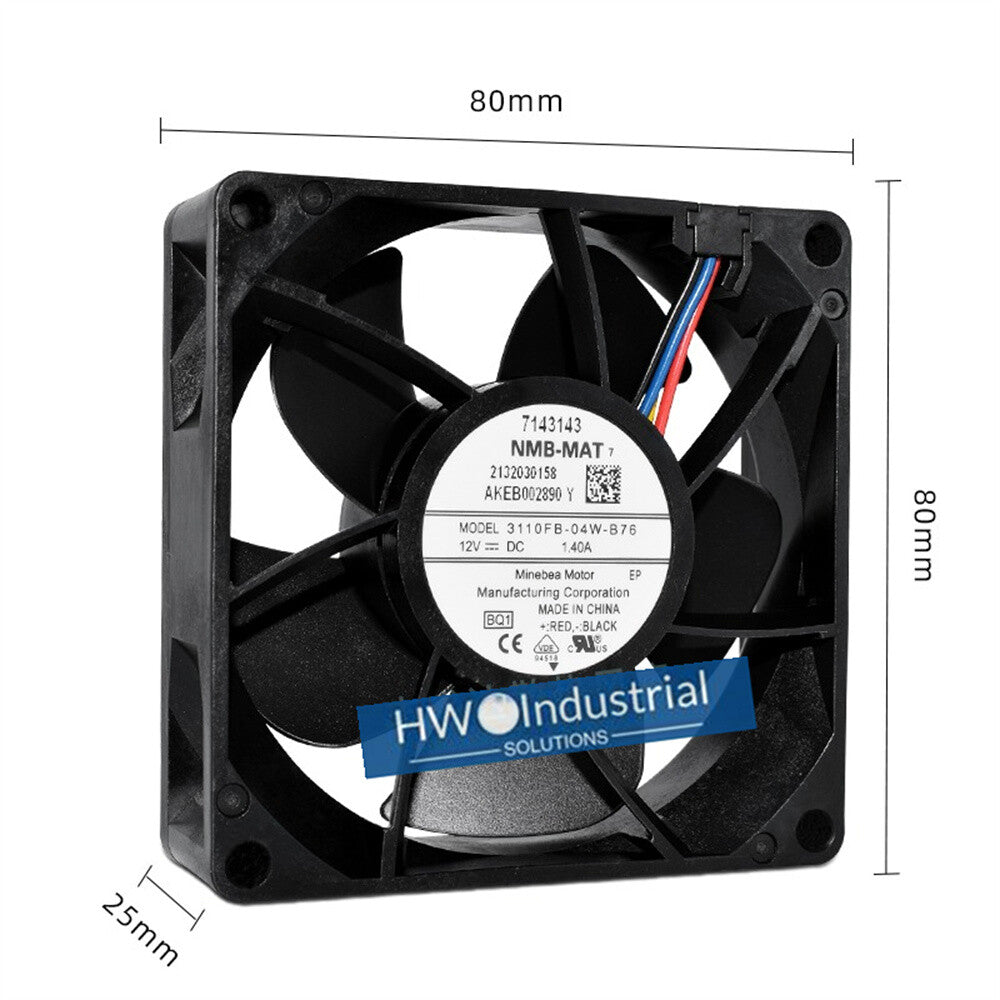 1/piece 3110FB-04W-B76 NMB 8025 12V 1.40A 8CM High Airflow Chassis Cooling Fan
