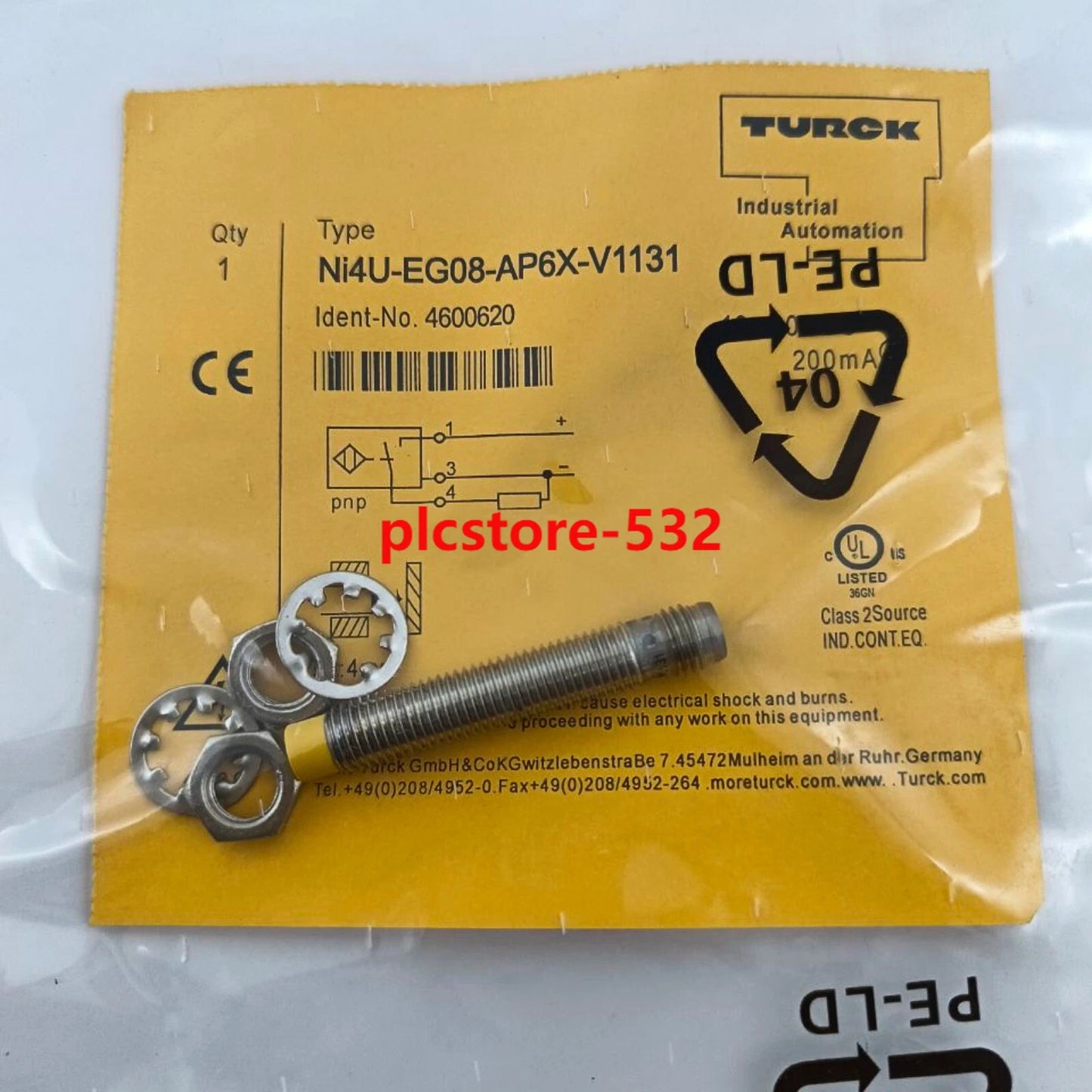 Turck NI4U-EG08-AP6X-V1131 Proximity Switch NI4UEG08AP6XV1131 #DW #P