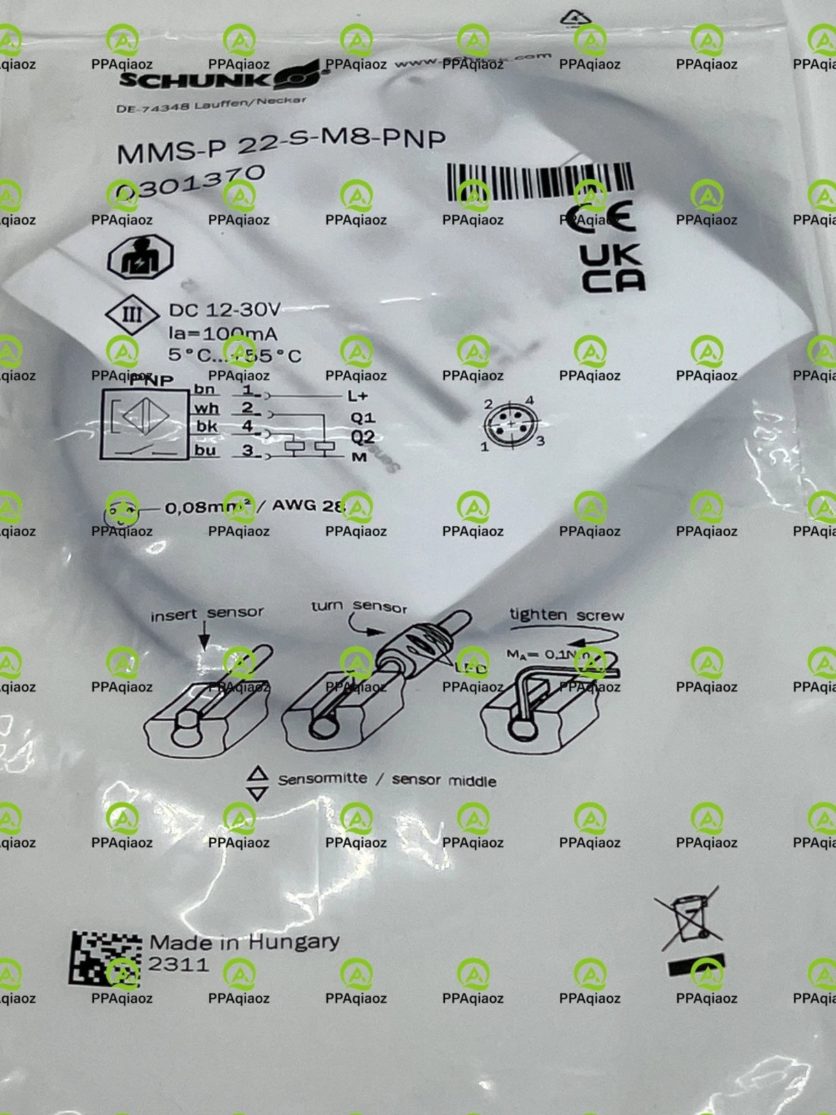 .Schunk, , MMS-P 22-S-M8-PNP 0301370 Magnetic Switch, free shippping #P
