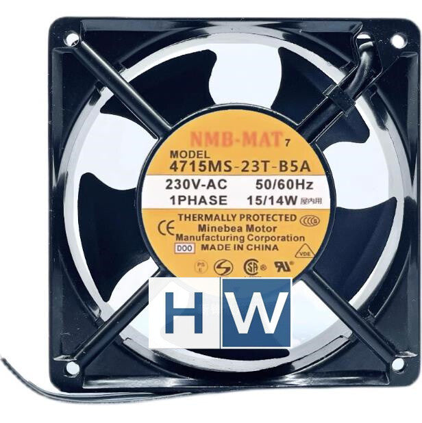 1PC NMB 12038 220V 15w 4715MS-23T-B5A 2-wire Axial Flow Cooling Fan