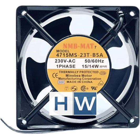 1PC NMB 12038 220V 15w 4715MS-23T-B5A 2-wire Axial Flow Cooling Fan