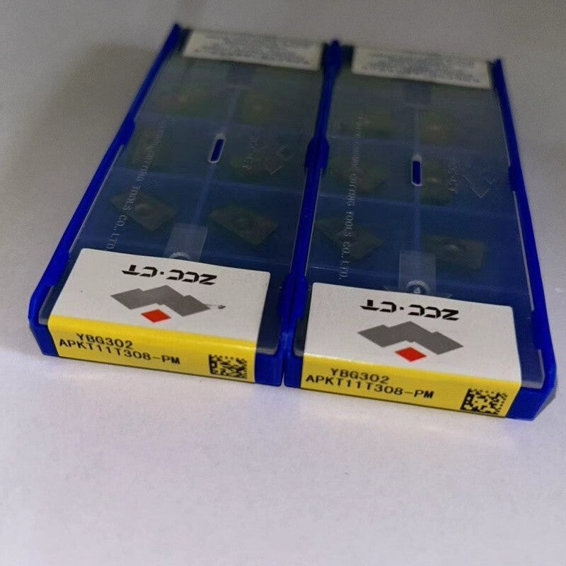 10Pcs ZCC.CT APKT11T308-PM YBG302 Square step CNC milling blade Carbide inserts