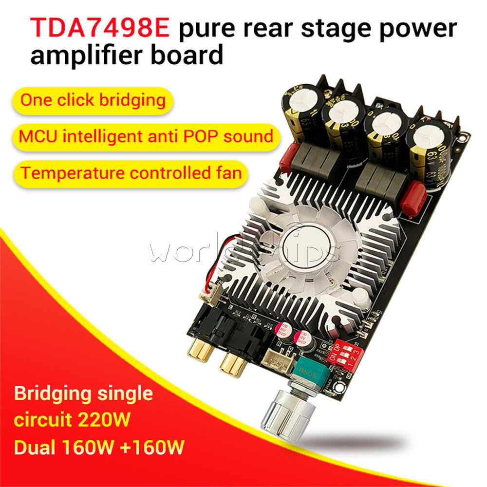 ZK-1602 TDA7498E Digital Amplifier Board 160W*2 Dual channel 220W Mono DC15V-35V