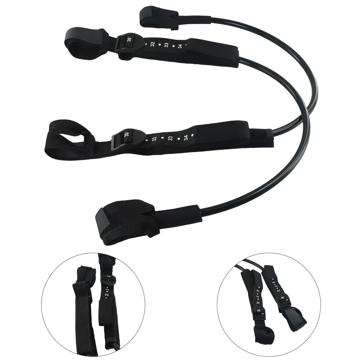 Harness Line Parts 22-28 Inch Or 28-34 Inch 2Pieces Accessories Black Non-Slip
